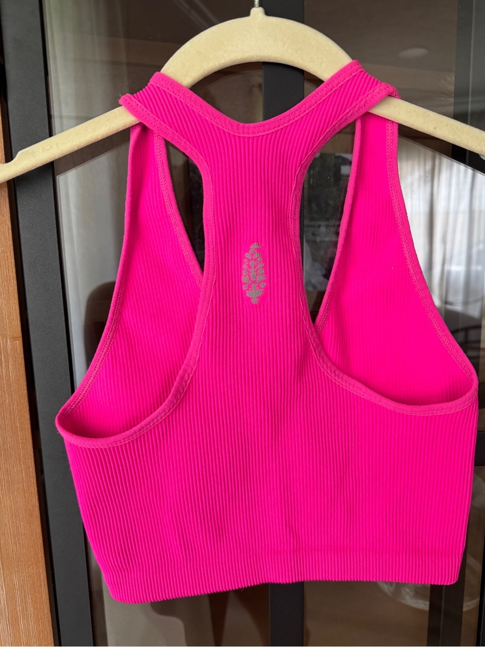 FP Movement Free Throw Crop Tank Top sports bra ribbed tropical barbie pink neon